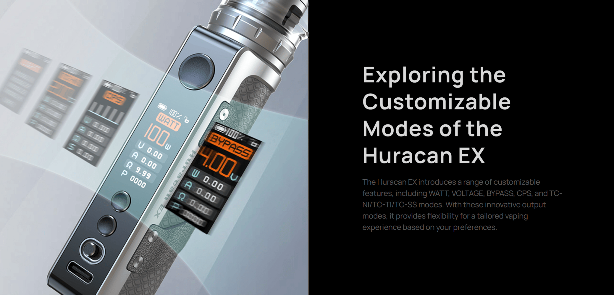 Aspire Huracan EX 18650 Box Mod Banner4