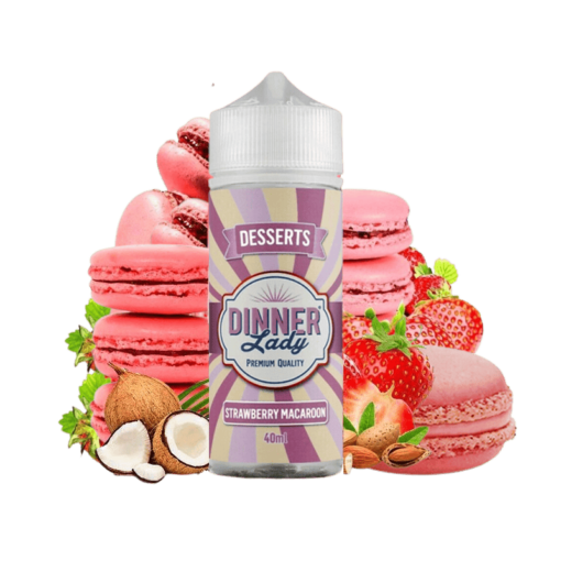 Dinner Lady Strawberry Macaroon 40ml for 120ml