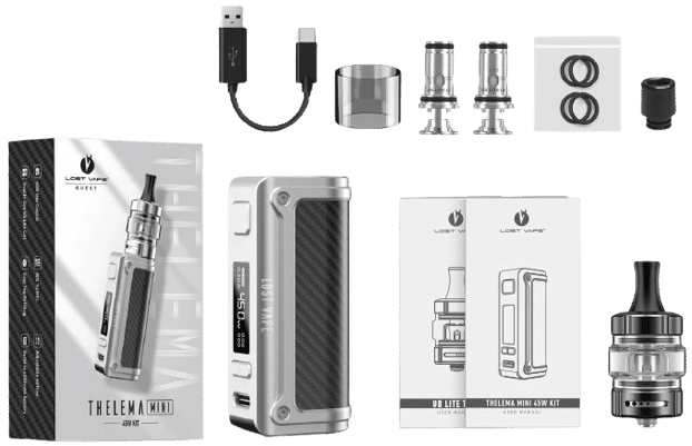 Lost Vape Thelema Mini Kit 3.5ml 45W 1500mAh Package