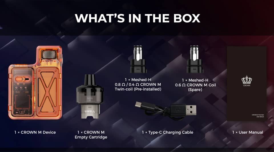 Uwell Crown M Pod Kit Pack