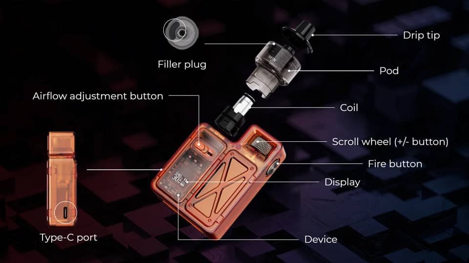 Uwell Crown M Pod Kit View