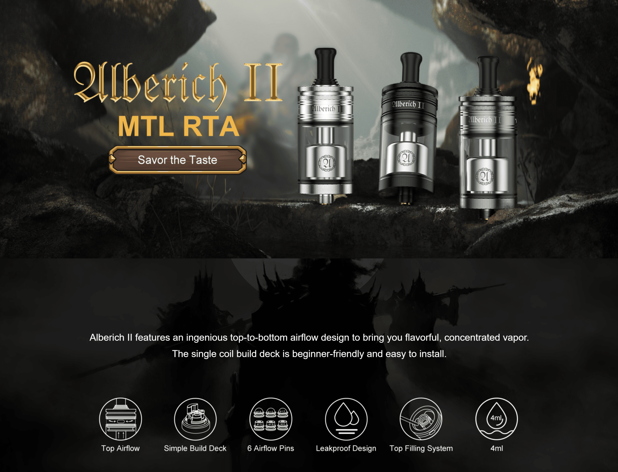 Vapefly Alberich II MTL RTA 4ml Banner1