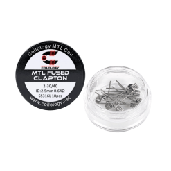 Coilology MTL SS316L MTL Fused Clapton 0.64ohm Ø2.5mm 10pcs