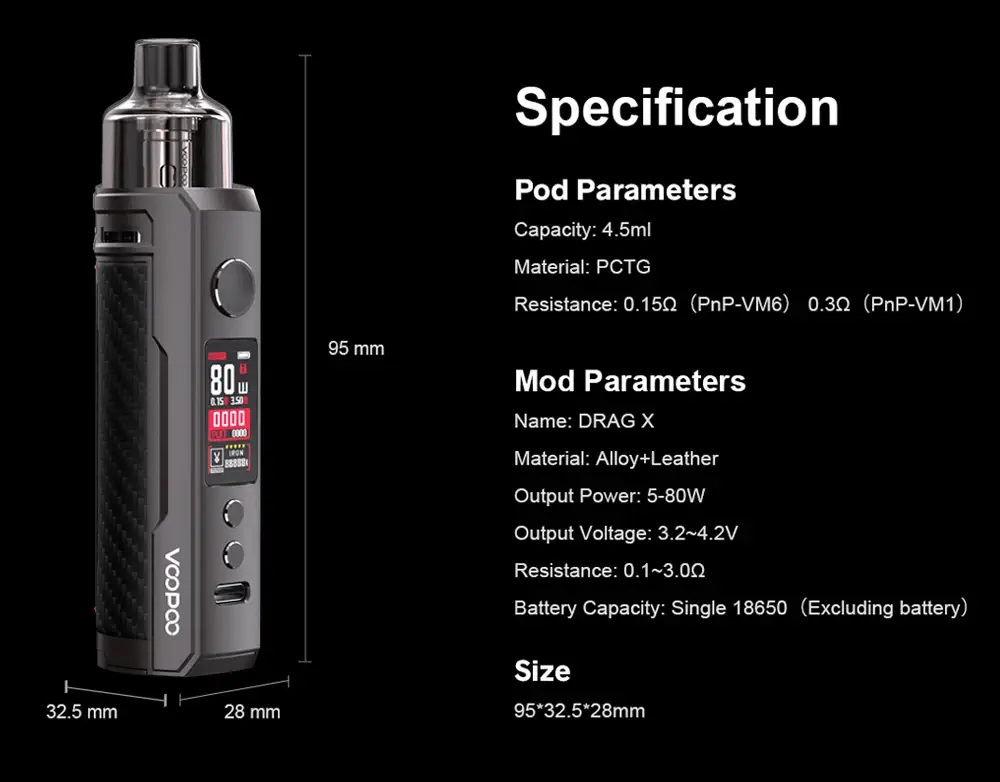Voopoo DRAG X PNP X 80W Kit Knight Grey Banner2