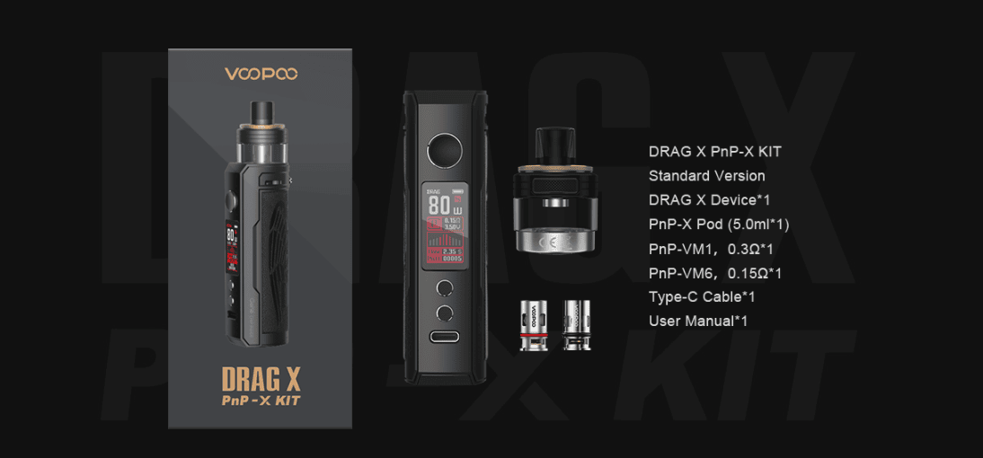 Voopoo DRAG X PNP X 80W Kit Knight Grey Banner6