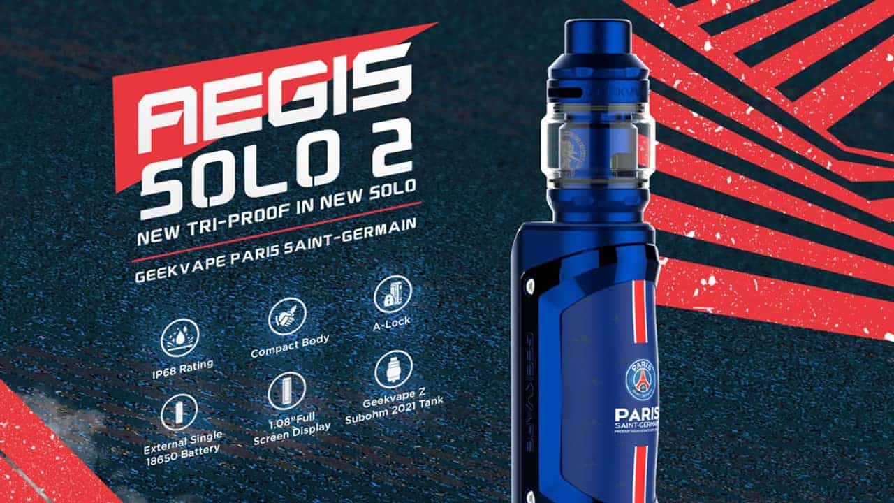 Geekvape Aegis Solo 2 + Z Subohm 5.5ml Tank Special PSG Edition Banner1