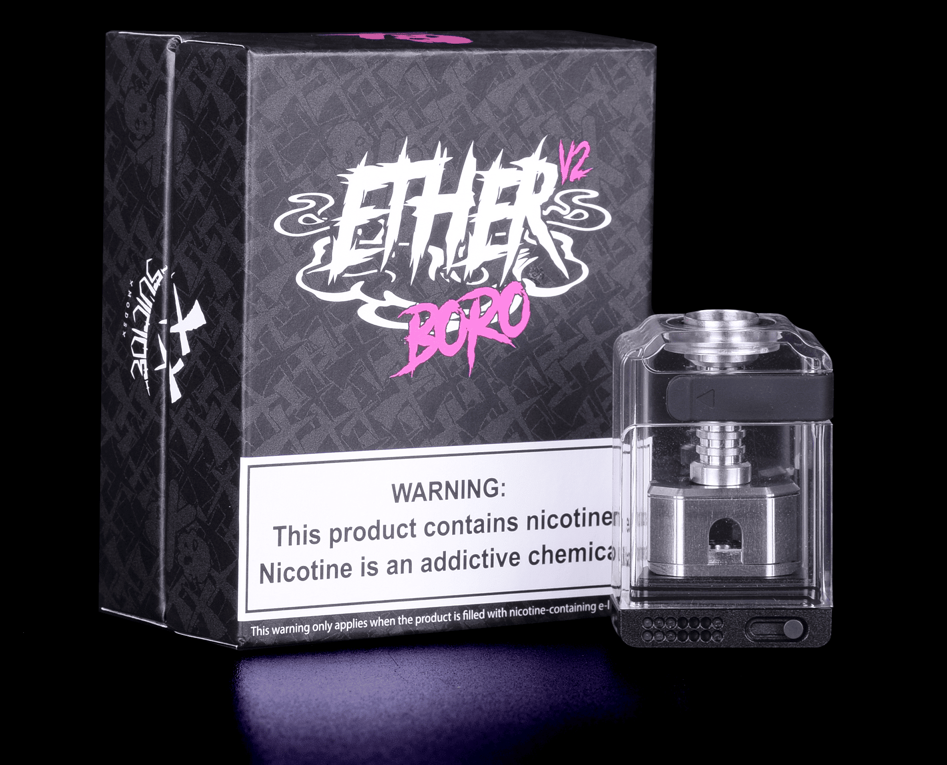 Ether Boro v2 RBA Tank Kit Stainless Steel by Suicide Mods Banner1