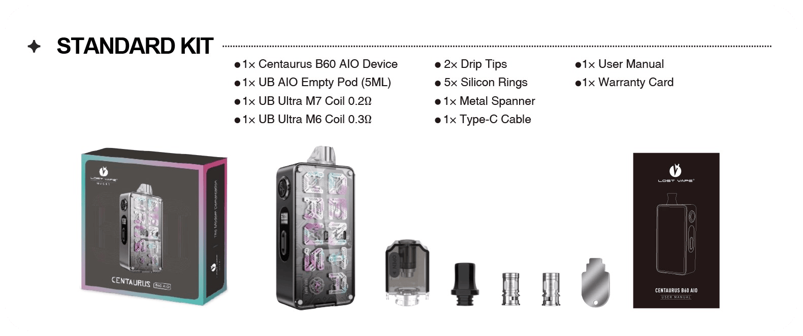 Lost Vape Centaurus B60 AIO 60W 1600mAh Banner7