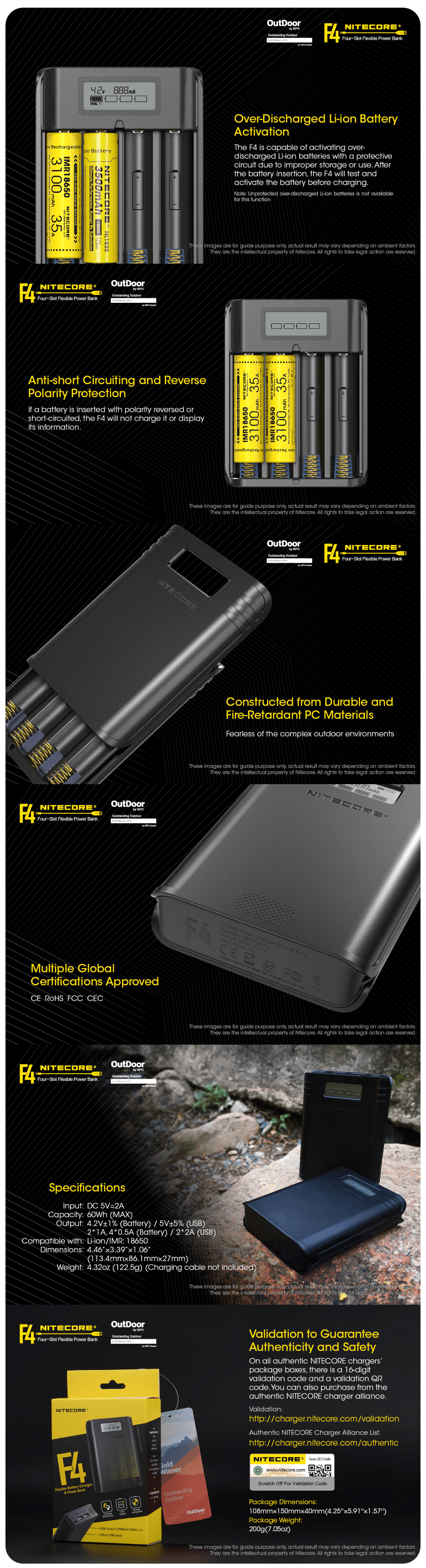 Nitecore F4 Flexible Fast 2A Charger & Power Bank Banner3