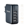 Tekmee 4x USB Ports Wall Charger Black