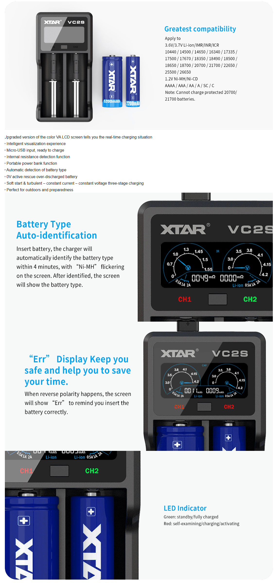 XTAR VC2S Battery Charger Banner1