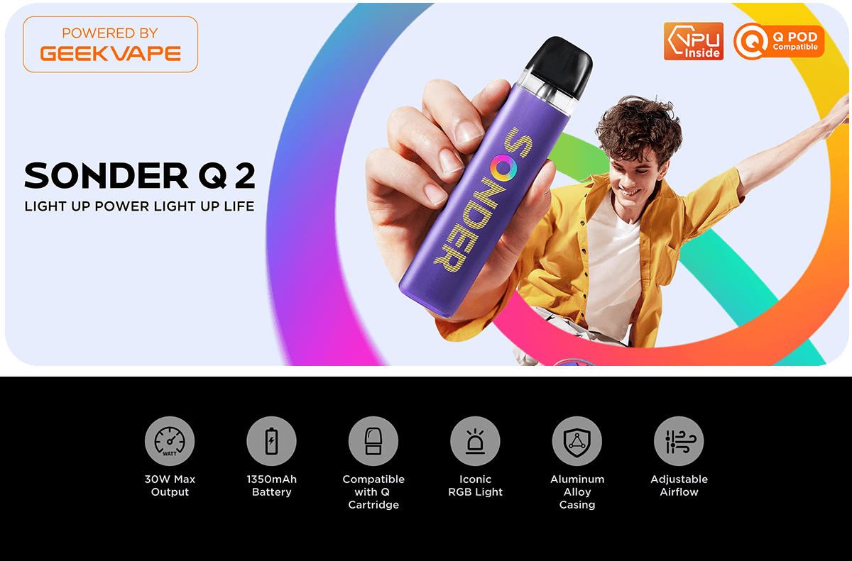 Geekvape Sonder Q2 Pod Kit 1350mAh 3ml 30W Banner1