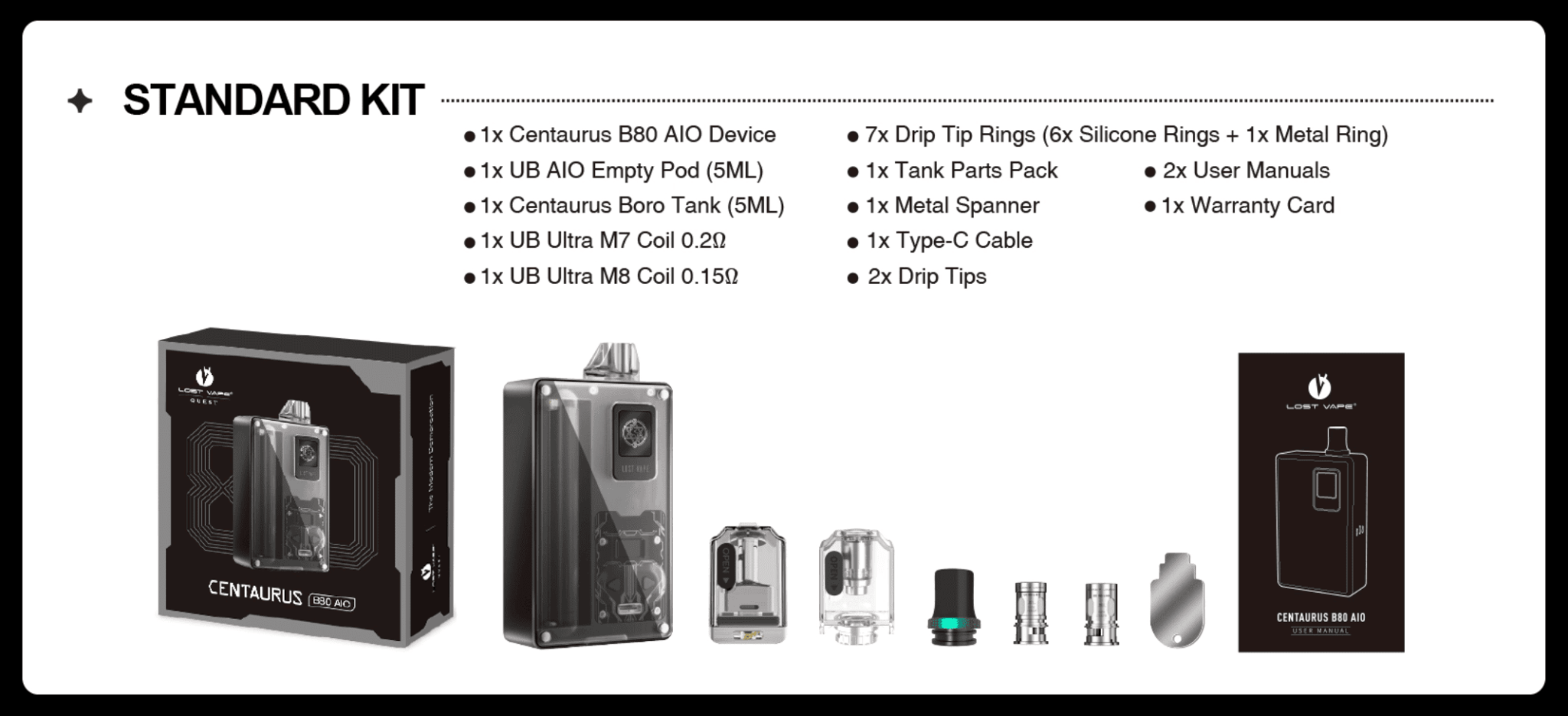 Lost Vape Centaurus B80 Boro AIO 80W 18650 Banner3