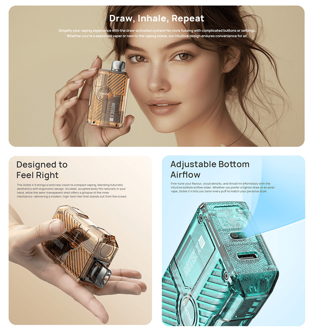 Aspire GoTek X III 4.5ml 1200mAh Pod Kit Banner3