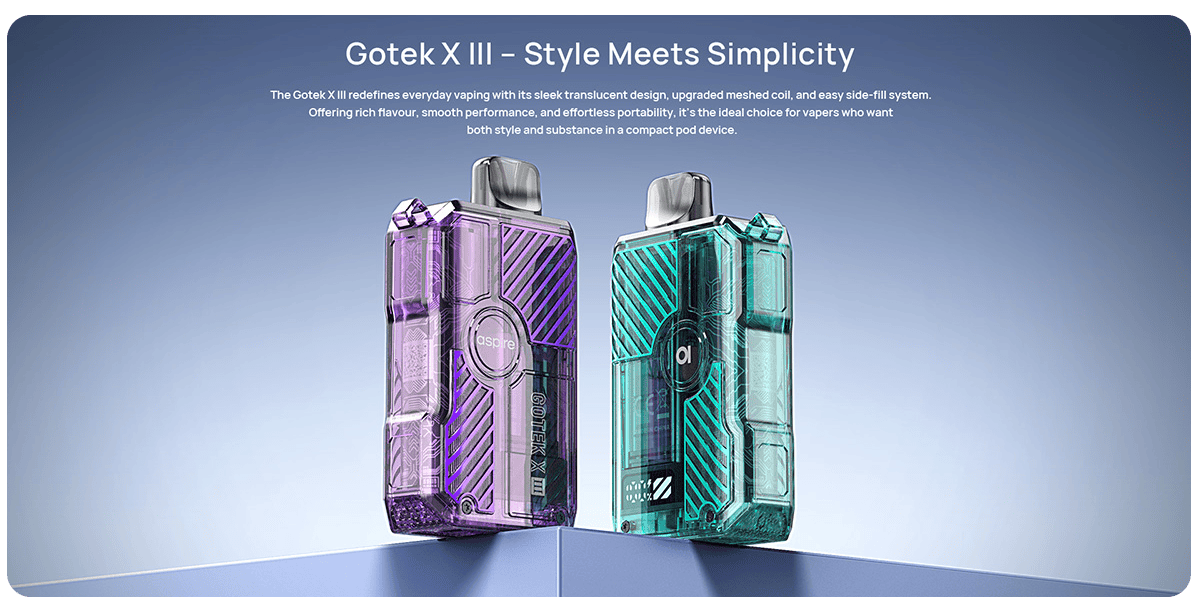 Aspire GoTek X III 4.5ml 1200mAh Pod Kit Banner4