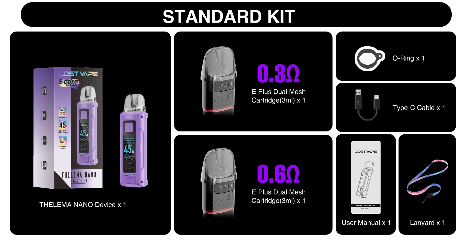 Lost Vape Thelema Nano Pod Kit 1500mAh 45W Banner6