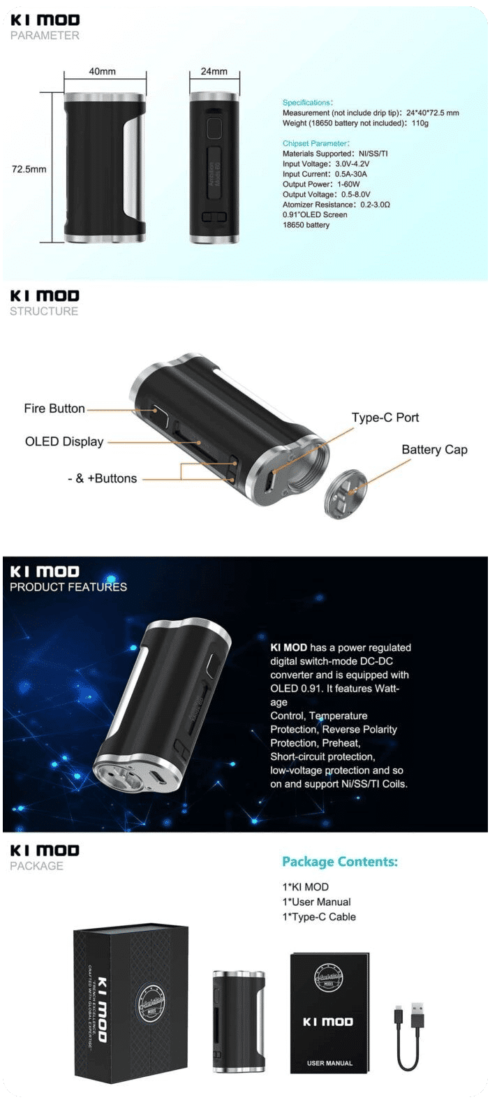 Ambition Mods K1 DNA60 Mod 60W 18650 Banner2