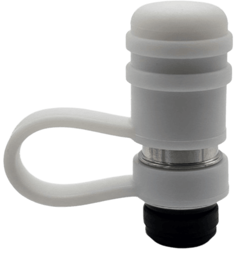 Drip Tip + Silicone Anti Dust Top Cap Silver Banner1