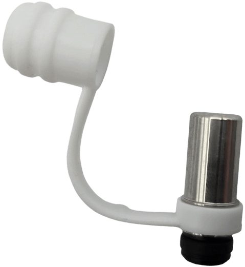 Drip Tip + Silicone Anti Dust Top Cap Silver Banner2