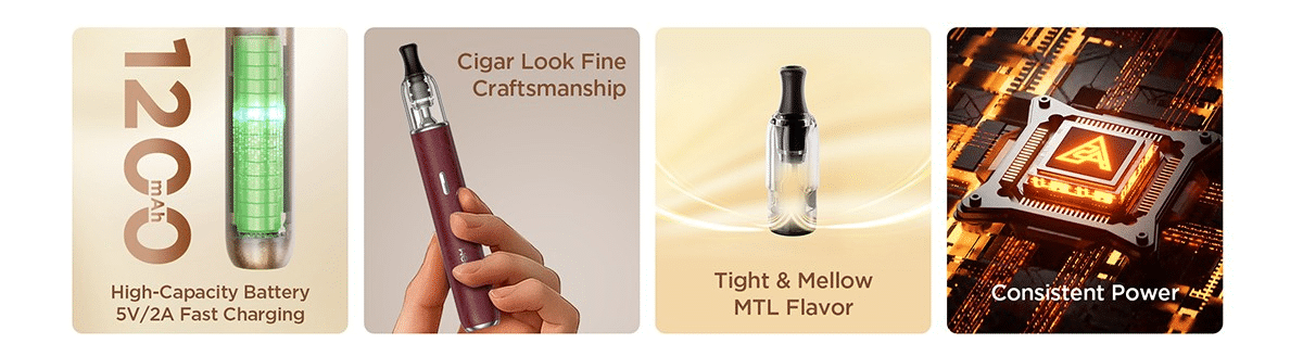 GeekVape Wenax M2 Pod Kit 2ml 1200mAh Leather Edition Banner2