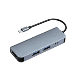 4 in 1 Portable Docking Station USB C with 4K Ultra HD 2X USB 3.0 Power Delivery 100W PD USB Port