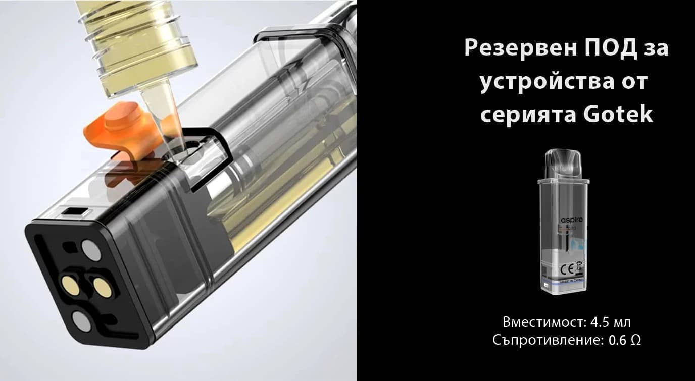 Aspire Gotek X Pods Mesh Cartridge 4.5ml 0.6Ω Banner