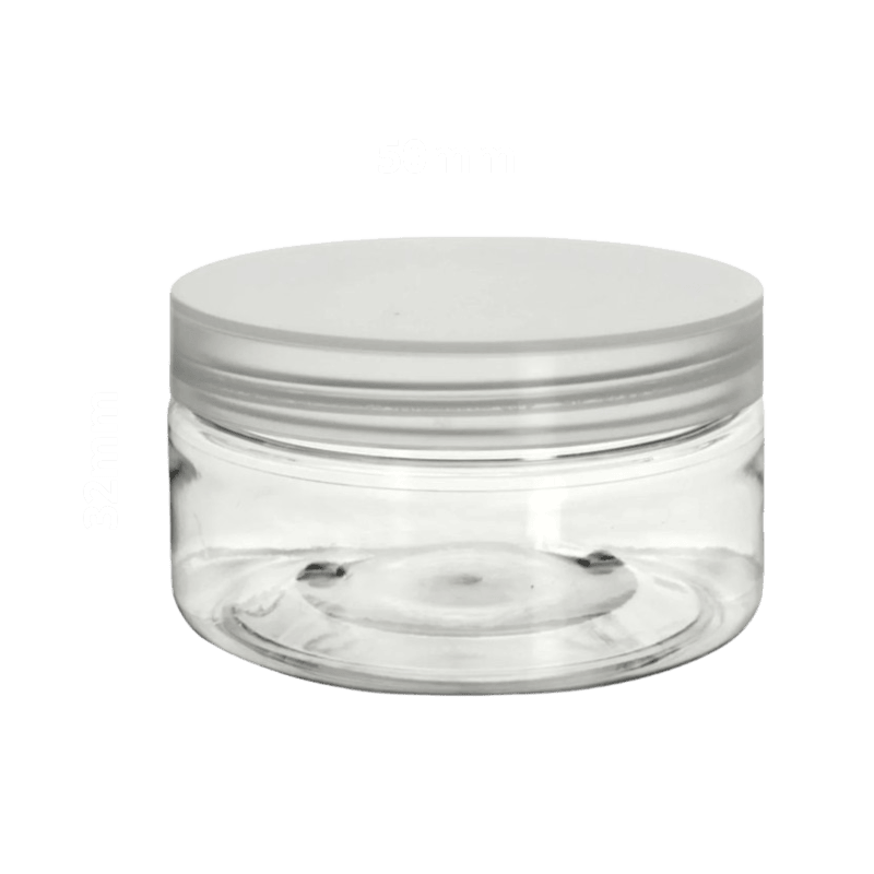 Clear Plastic Jar with Screw Lid Banner1