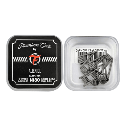 Fumytech Ni80 Alien Premim DL Coils 5 Warps Ø2.5mm Single 0.3Ω Dual 0.15Ω 10pcs