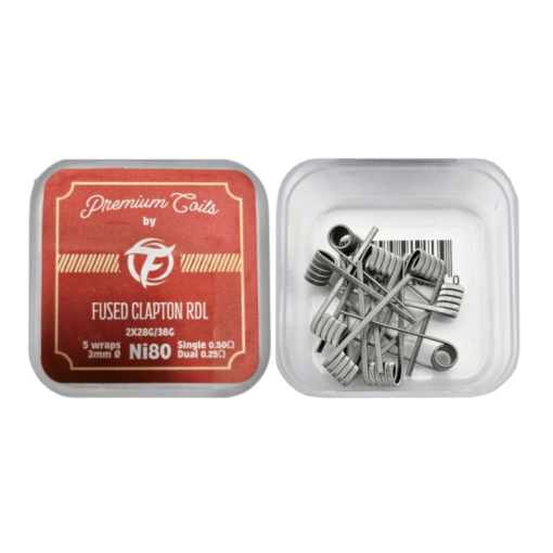 Fumytech Ni80 Fused Clapton RDL Coils 5 Warps Ø3.0mm Single 0.50Ω Dual 0.25Ω 10pcs