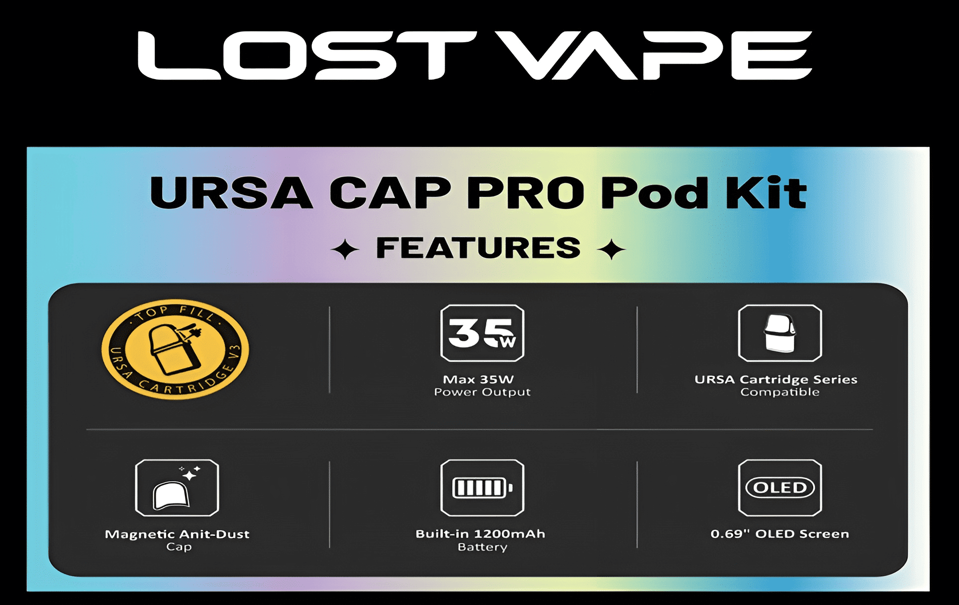 Lost Vape Ursa Cap Pro 1200mAh 2.5ml 35W Pod Kit Banner2