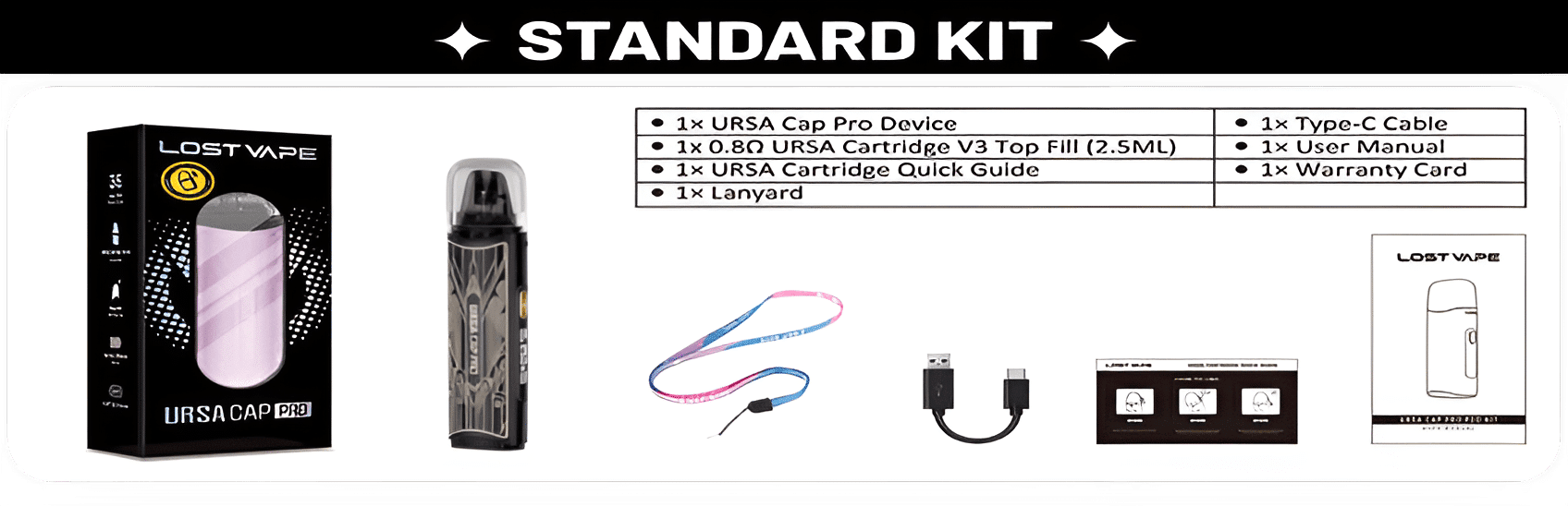 Lost Vape Ursa Cap Pro 1200mAh 2.5ml 35W Pod Kit Banner5