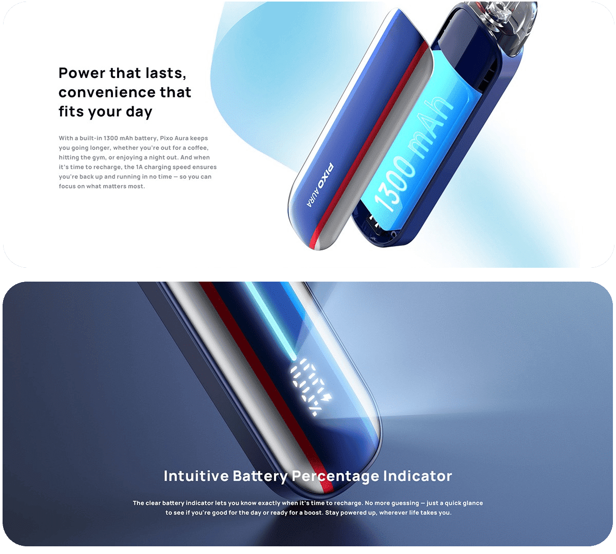 Aspire Pixo Aura Pod Kit 3ml 1300mAh Banner6