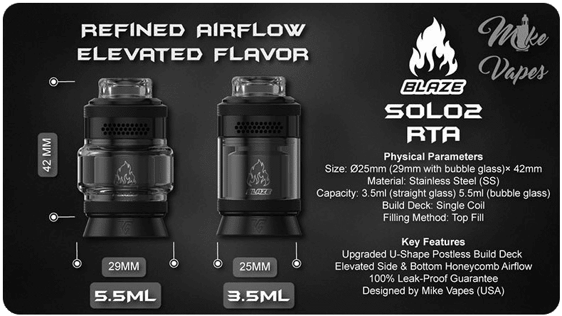 Blaze Solo 2 RTA 25mm 5.5ml Banner2