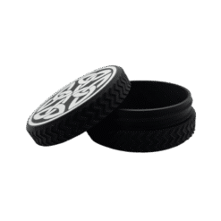 Celtic Design Plastic Jar with Screw Lid Matte Black