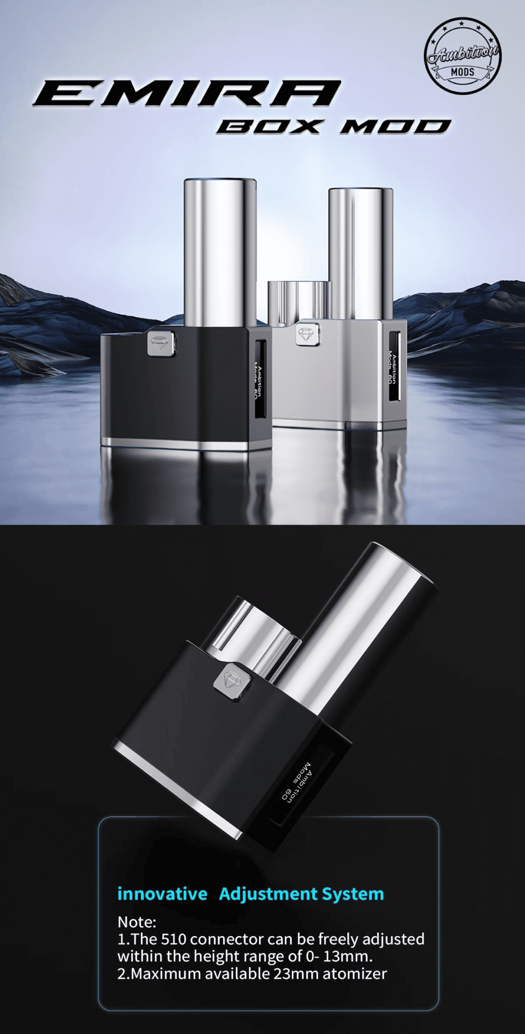 EMIRA Box Mod 60W by Ambition Mods & Telli's Mod Banner1