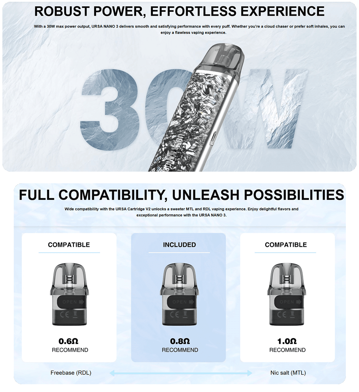 Lost Vape Ursa Nano 3 Pod Kit 2.5ml 1200mAh Banner4