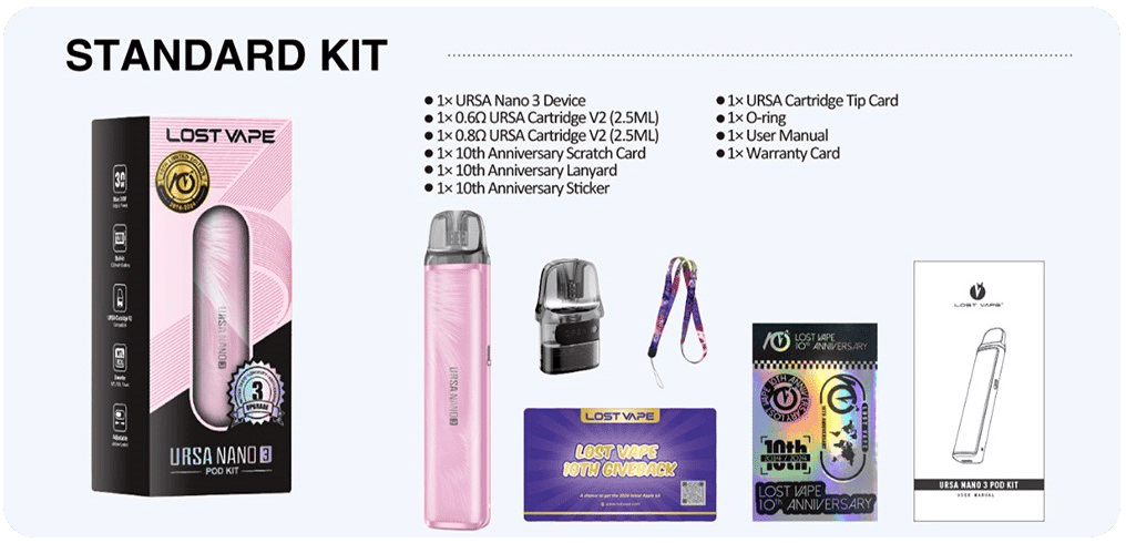 Lost Vape Ursa Nano 3 Pod Kit 2.5ml 1200mAh Banner7