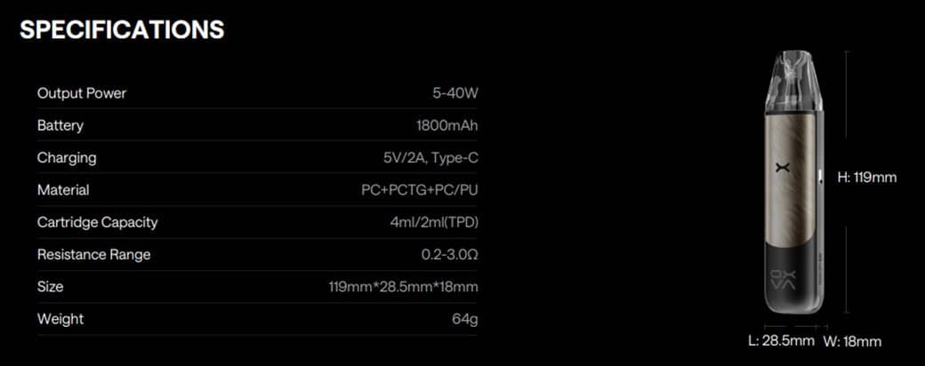 OXVA NeXLim Go 4ml 30W 1800mAh Pod Vape Kit Banner2