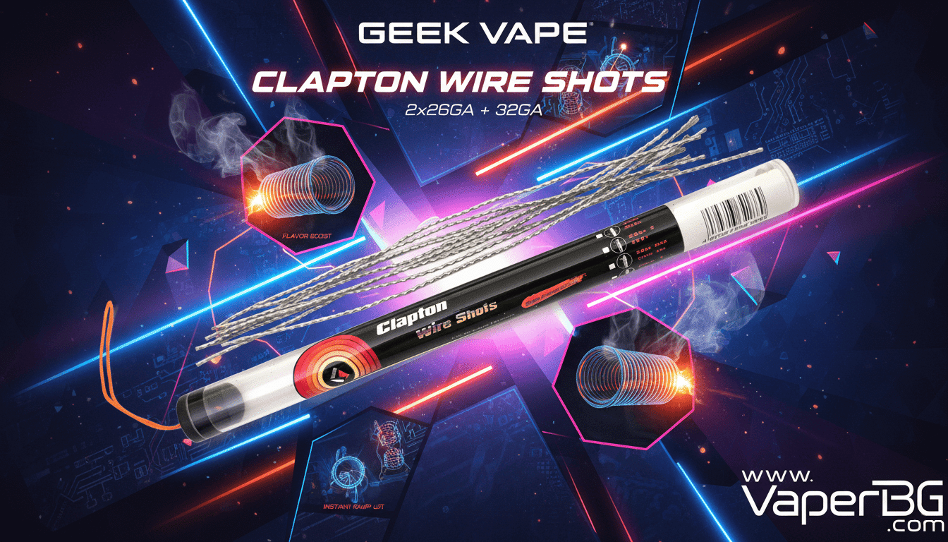 Geek Vape Twisted Clapton Wire Shots (2*26GA+32GA) 10pcs x 125mm Banner1