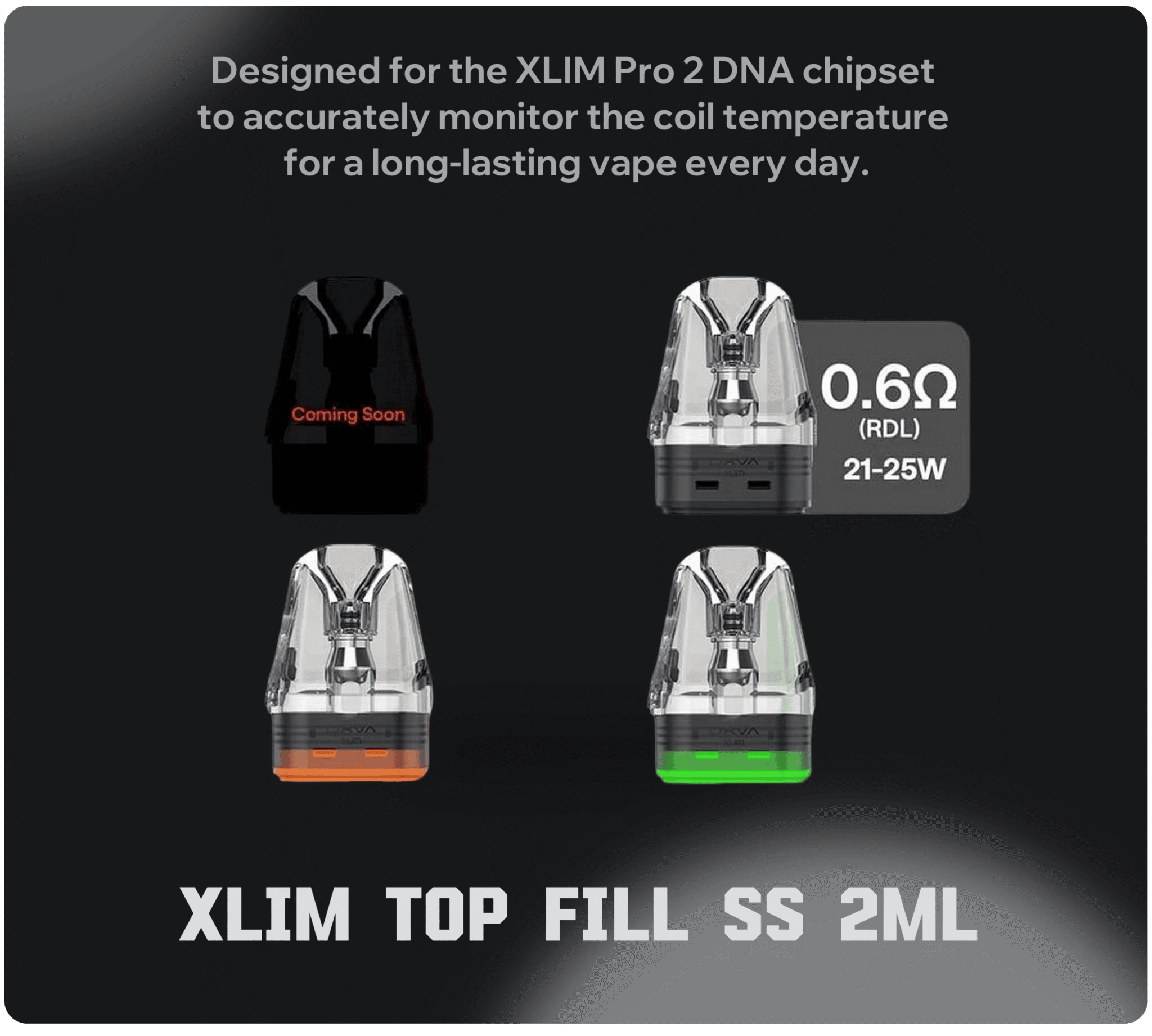 OXVA Xlim SS Top Fill Version Mesh Pod Cartridge 2ml Banner