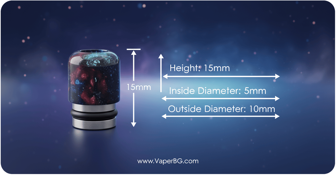 Resin Galaxy Short MTL Drip Tip 510 by ReeWape Banner2