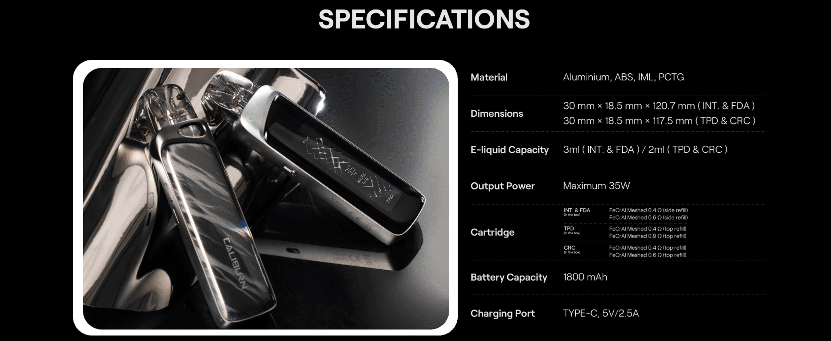 Uwell Caliburn G4 Pro Pod Kit 3ml 35W 1800mAh Banner2