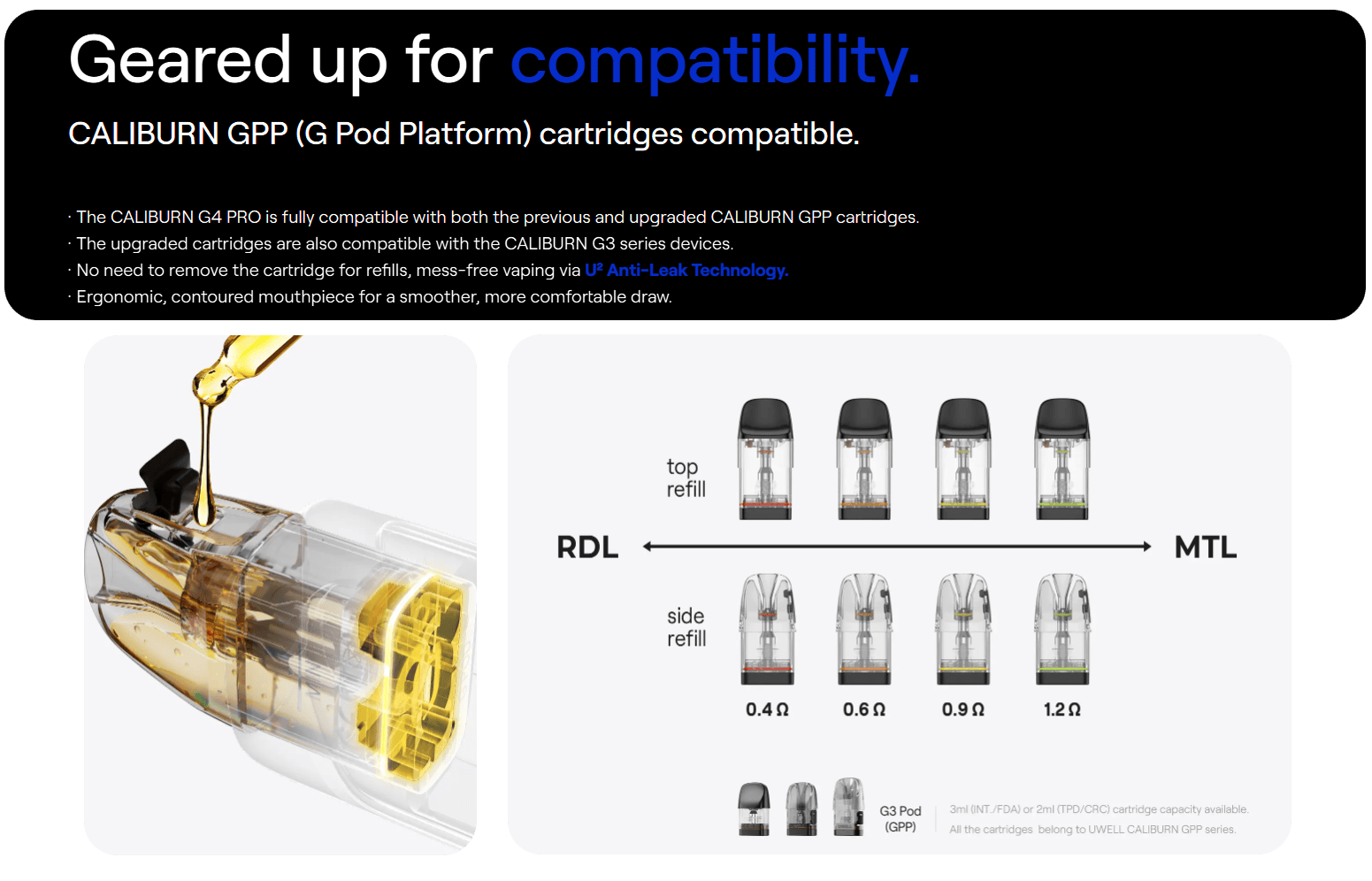 Uwell Caliburn G4 Pro Pod Kit 3ml 35W 1800mAh Banner6