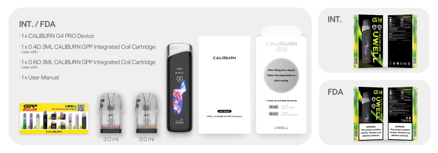 Uwell Caliburn G4 Pro Pod Kit 3ml 35W 1800mAh Banner7