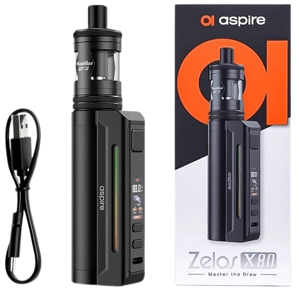 Aspire Zelos X80 + Nautilus GT II 4.5ml Kit 18650 Banner4