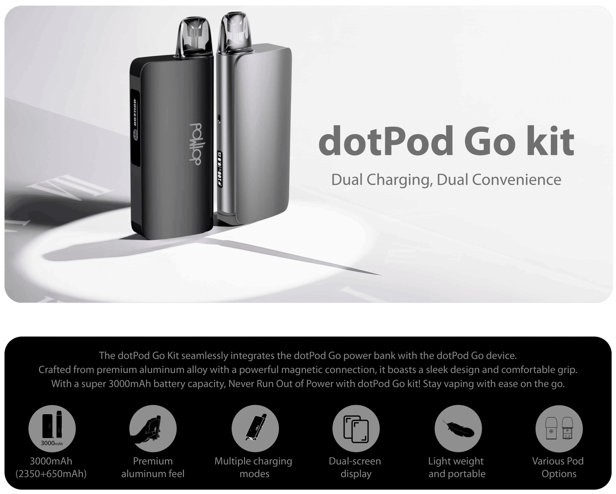 Dotmod Dotpod Go 22W 3000mAh 2ml Kit Banner1