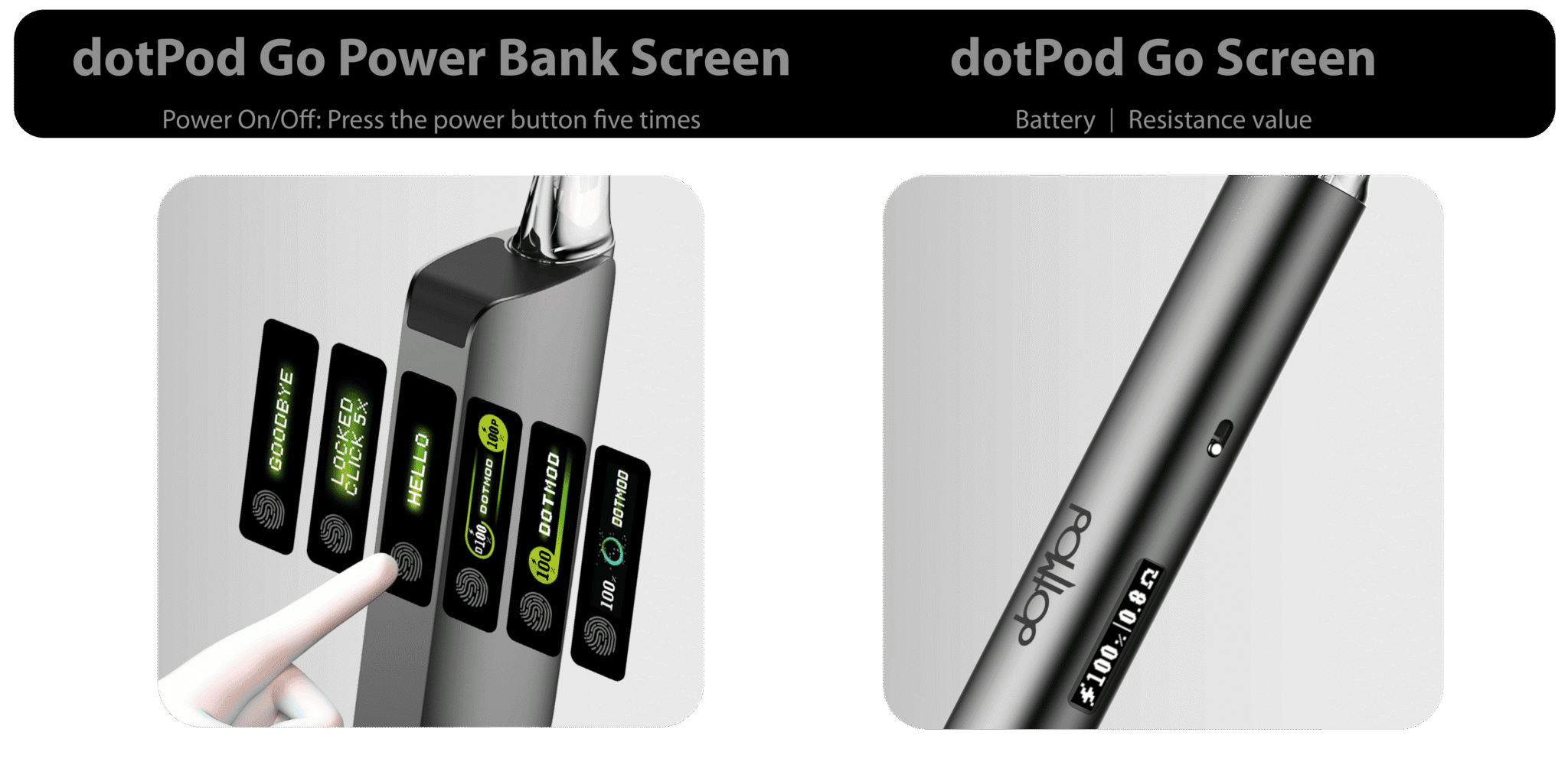 Dotmod Dotpod Go 22W 3000mAh 2ml Kit Banner2