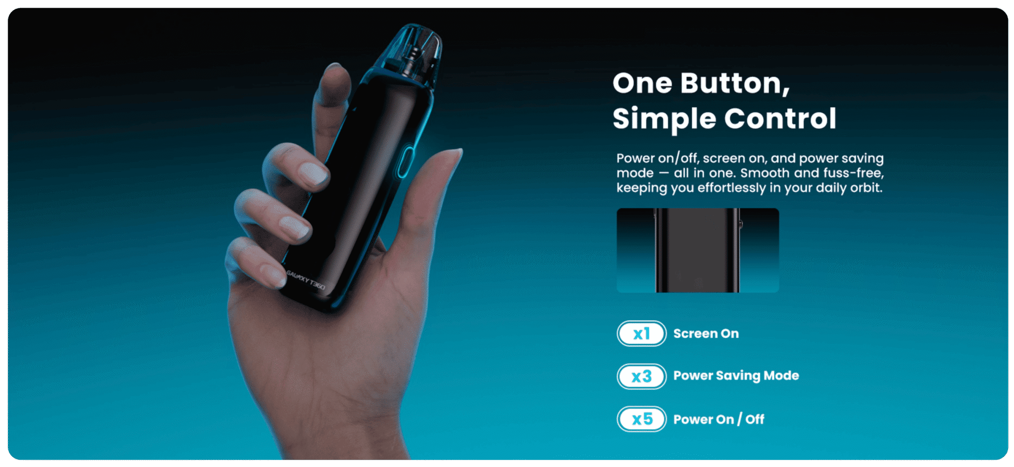 Lost Vape Galaxy T360 Pod Kit 2.5ml 1200mAh Banner4