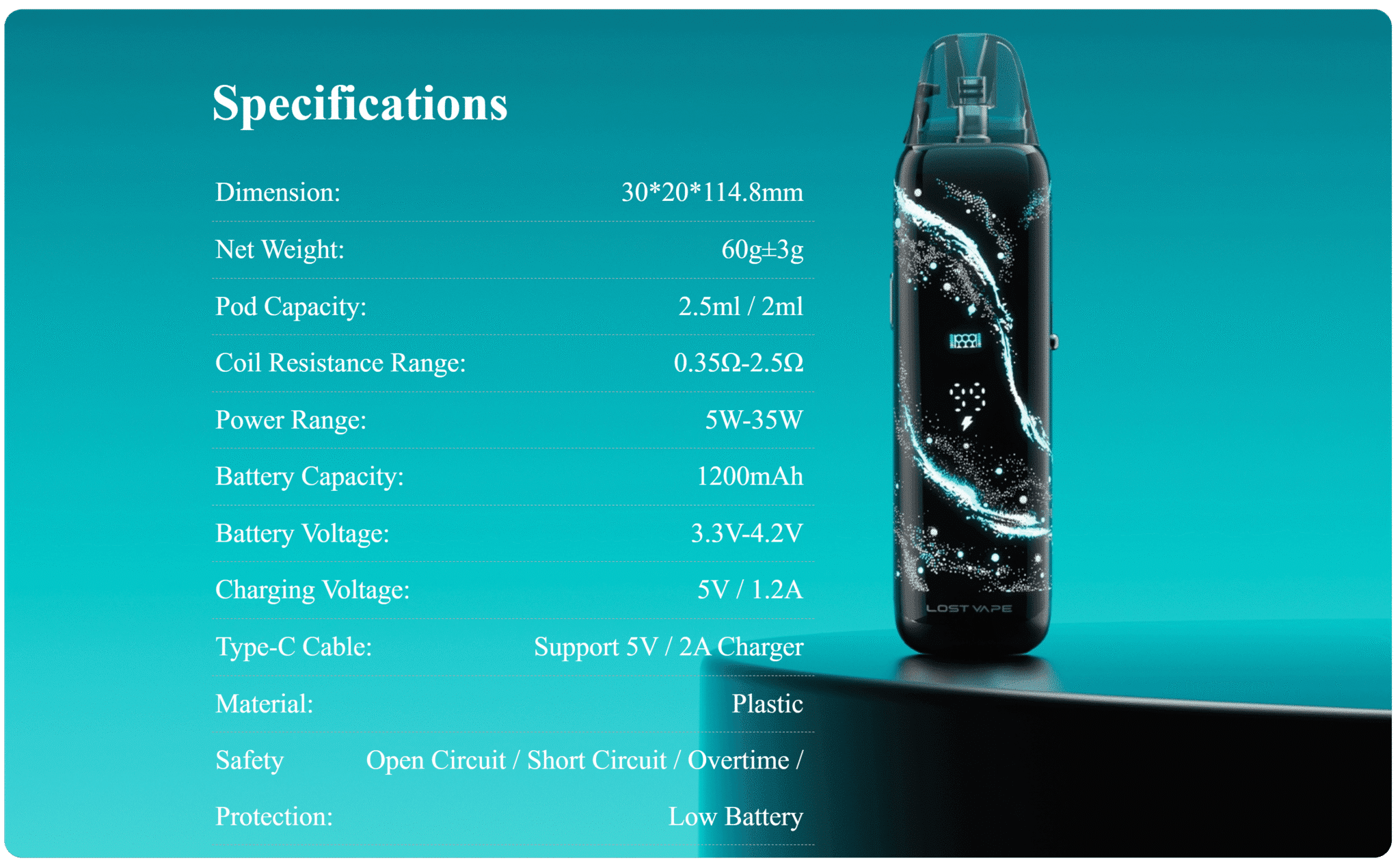 Lost Vape Galaxy T360 Pod Kit 2.5ml 1200mAh Banner8