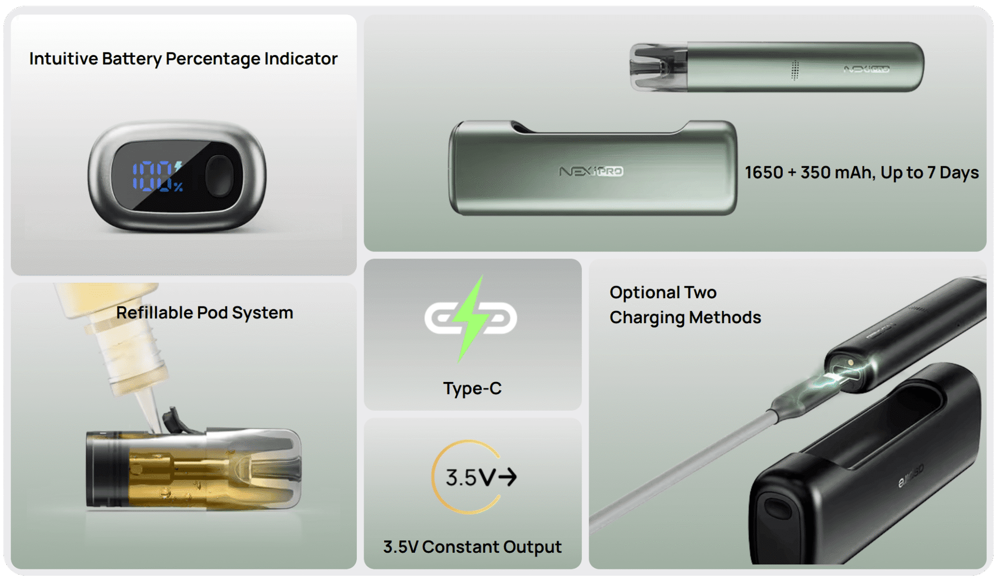 Aspire Nexi Pro 2ml 2000mAh Pod Kit Banner4